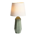 **Lampa stołowa ceramiczna z abażurem tekstylnym**